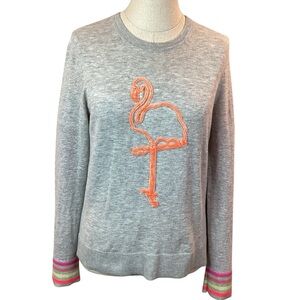 LISA TODD Sweater Flamingo Linen Blend Artsy